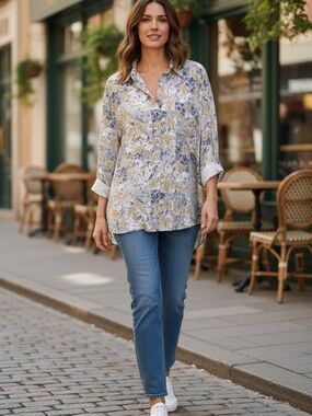 POL Printed Button-Down Shirt